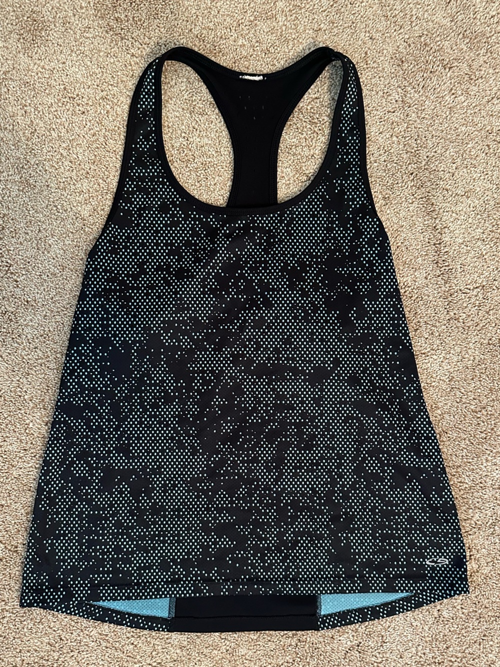 Black and Blue Racerback Tank Top